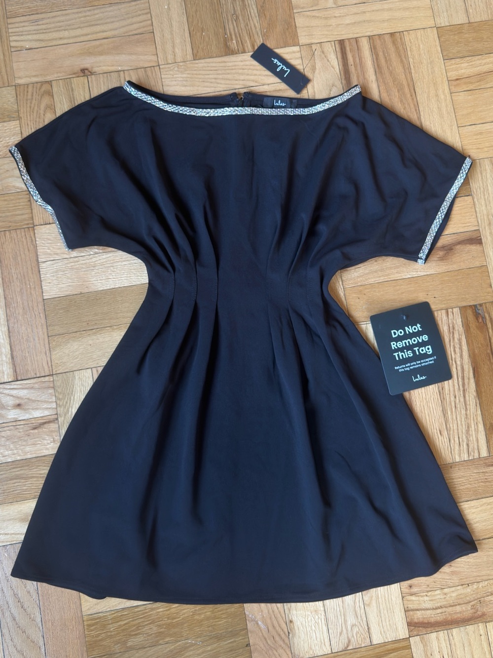 Black Crystal trim women’s dress